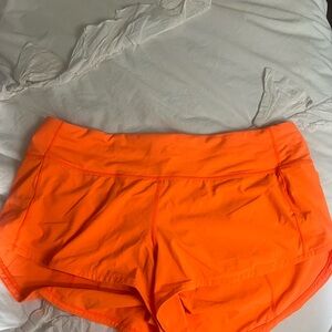 Highlight Orange Lululemon Speed Up Shorts